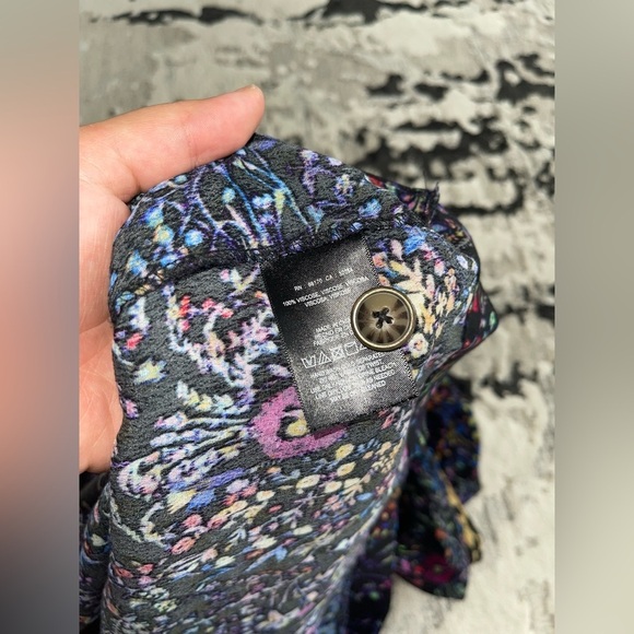 Maeve Anthropologie cheetah floral midi wrap dress Leopard 8 P - Picture 5 of 10